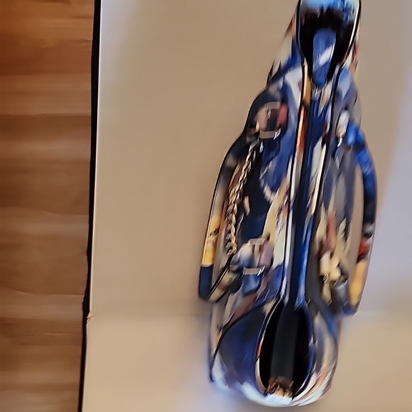 G by Guess Blue and Yellow Floral Tote - Picture 8 of 12